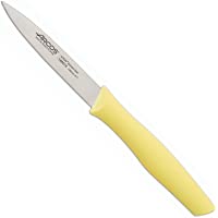 Arcos Serie Nova- Cuchillo Mondador- Hoja de Acero Inoxidable de 100 mm- Mango de Polipropileno Color Limon